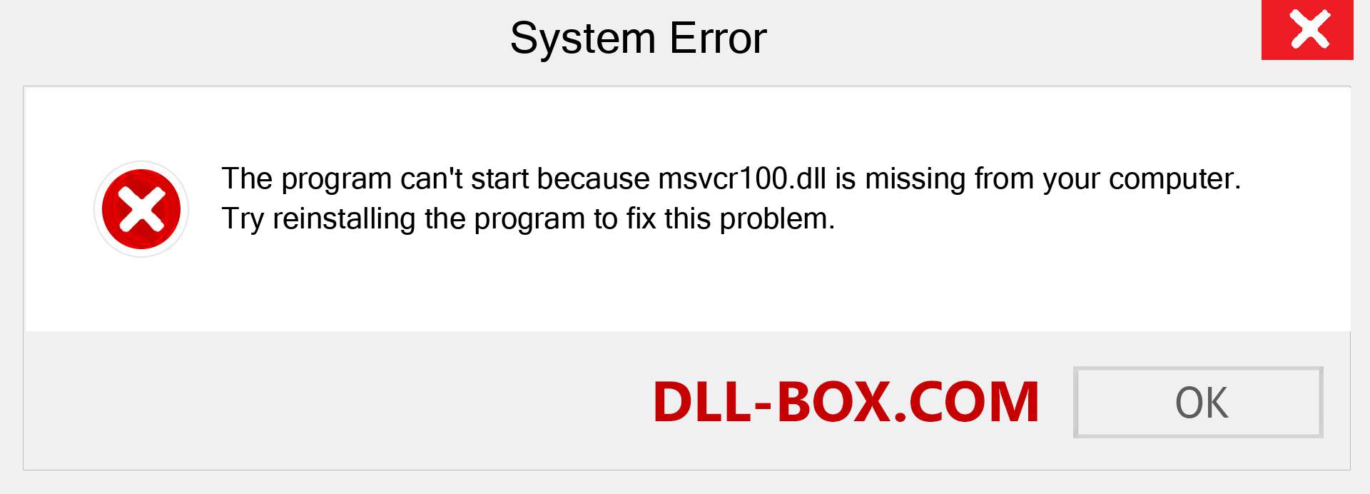  msvcr100.dll file is missing?. Download for Windows 7, 8, 10 - Fix  msvcr100 dll Missing Error on Windows, photos, images